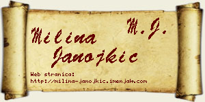 Milina Janojkić vizit kartica